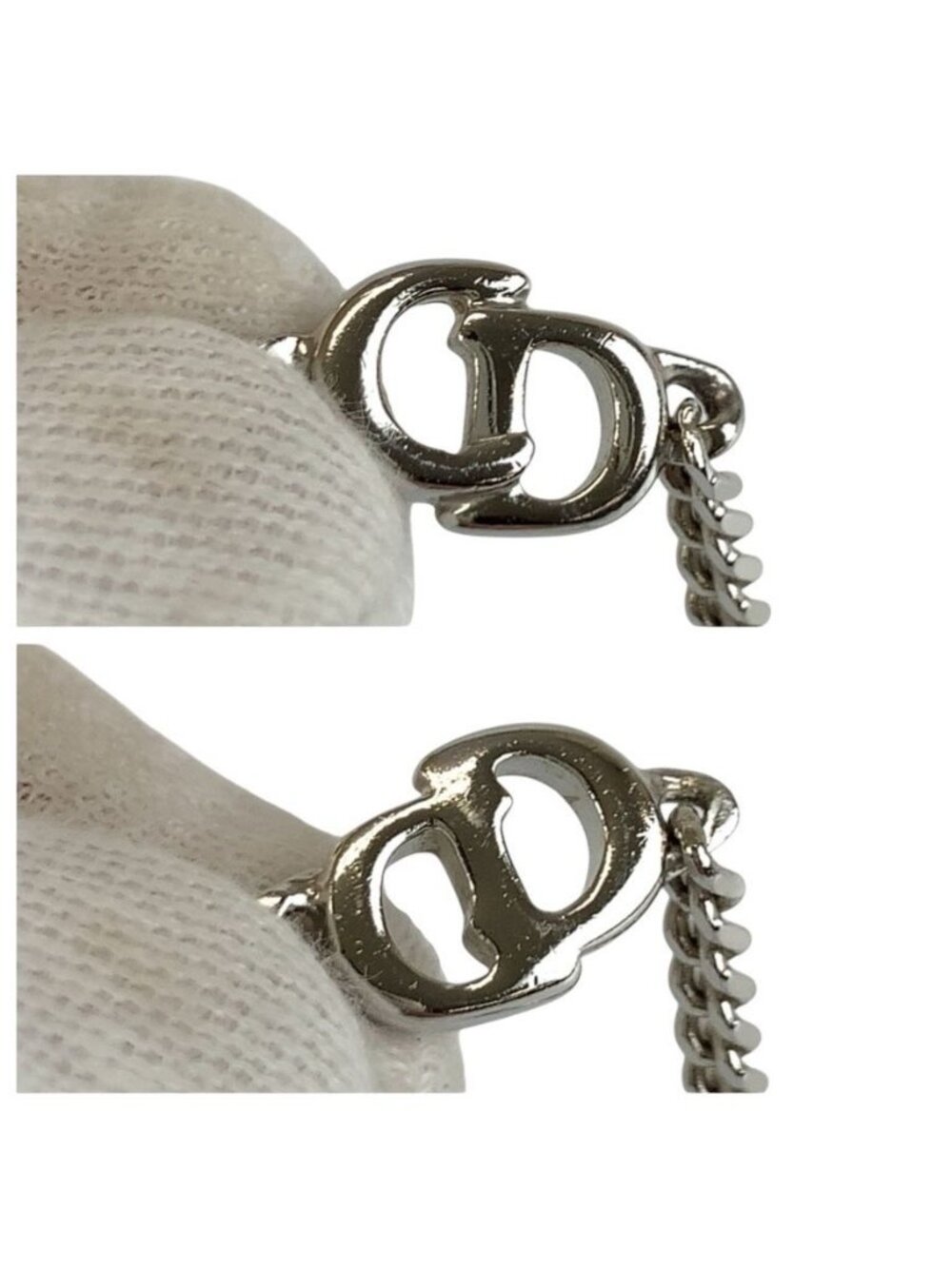 Dior Vintage CD Logo Silver Plated Necklace - Picture 5 of 7
